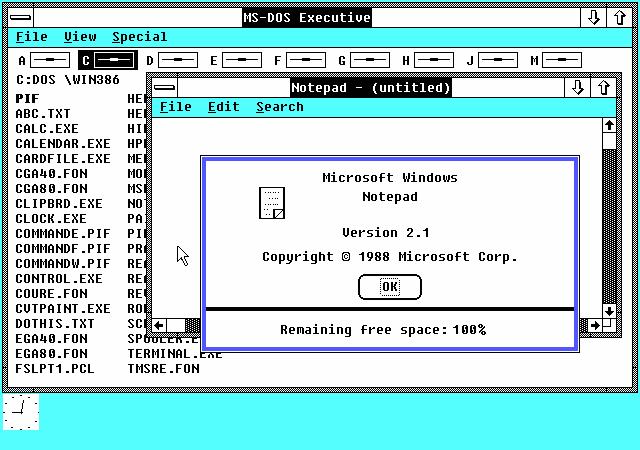 Microsoft Windows 2.1-1988 http://www.