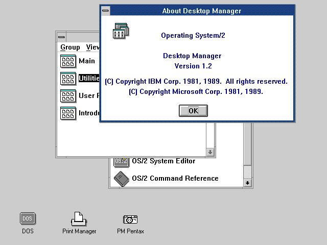 IBM OS/2 2.1 1989 http://www.os2voice.