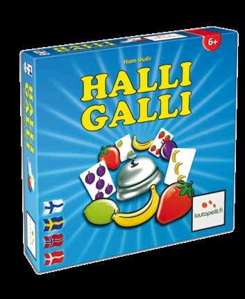 29 Tuote nro HALLI GALLI PELAAJAMÄÄRÄ: 2-6 IKÄSUOSITUS: 6+ KIELI: suomi, ruotsi, norja, tanska PELIAIKA: 10 min.