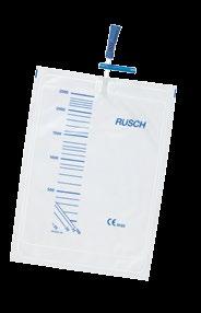 (tuotenro 673049-000000), Rüsch S-Bag I (tuotenro 673049-002500), Rüschin suljetut virtsanmittausjärjestelmät (tuotenro 67308-000000 ja tuotenro