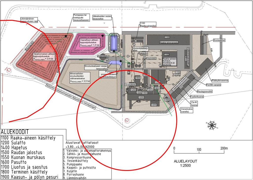 VE1: YVA-HANKEALUE Kuvassa YVA:ssa esitetty lay out