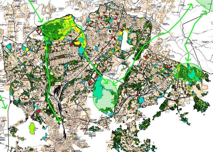 LUONNONHOITO Vesalan alueella virtaava Mellunkylänpuro on lähes kokonaan ihmisen muokkaamassa uomassa, puikkelehtien Vesalantien vieressä ja Vesalanpuiston ja Aarrepuiston halki.