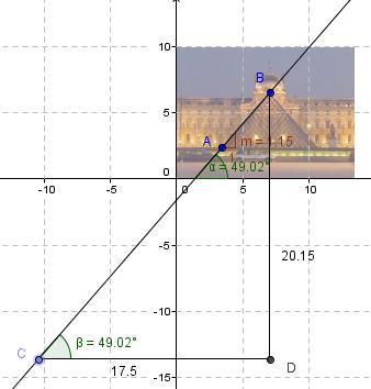 Pyramidin korkeuden määritys Muistetaan, että pyramidin kanta on 35x35 metrin neliö. Miten tämän tiedon avulla voidaan määrittää pyramidin korkeus?