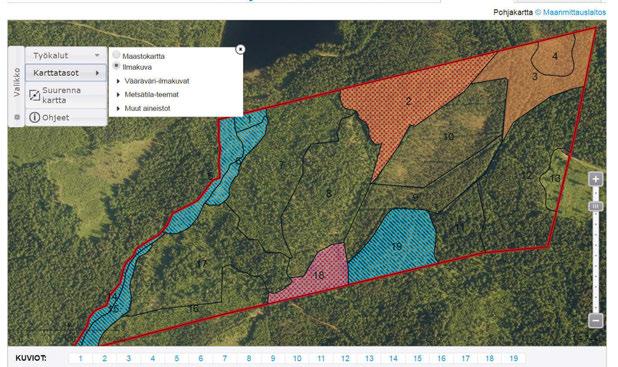 Kartat ja ilmakuvat Kun olet kirjautunut Metsään.fi-palveluun, näet metsätilasi kartan ja ilmakuvan.
