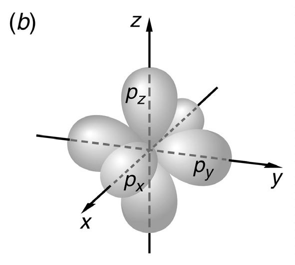 Suunnatut orbitaalit p - orbitaalit p = 34π cosθ p p z x y = 3 4π