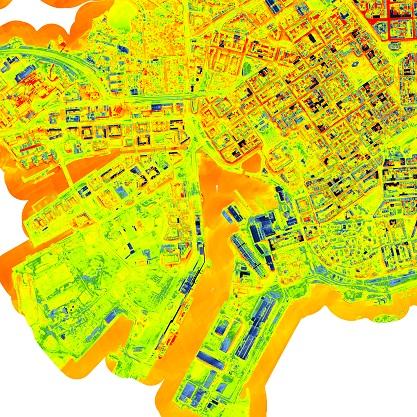 Kattojen lämpösäteily Helsingissä maaliskuussa 2015 Energiahukka kuriin!