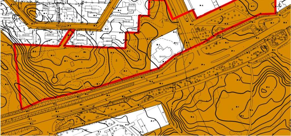 Naantalin kaupungin maanomistus on osoitettu kartalla ruskealla värillä (kartta ei ole