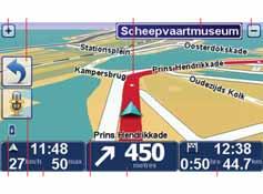 8. Ajonäkymä Ajonäkymä Kun Blue&Me-TomTom -laite käynnistyy, näkyviin tulee ajonäkymä sekä yksityiskohtaiset tiedot nykyisestä sijainnistasi.