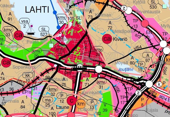 Alueen asemakaavoituksessa ja rakentamisessa tulee ottaa huomioon alueen sijainti Lahden maiseman, imagon ja identiteetin kannalta tärkeällä paikalla Salpausselän ja Radiomäen