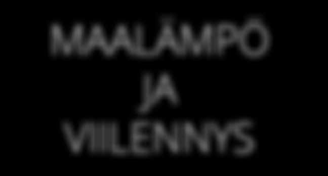Maalämmöllä tuotettu lattialämmitys ja huoneistokohtainen viilennys