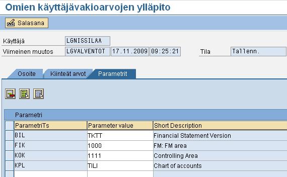 voimassa kaikissa transaktioissa Oletustiedot