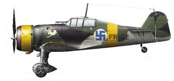 Fokker D.XXI, FR-98 1/LLv 12, Nurmoila, tammikuu 1942 (KH) Fokker D.