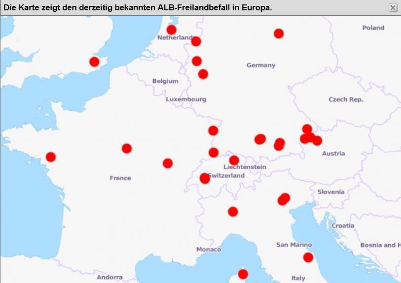Aasianrunkojääräesiintymät Euroopassa (8.7.