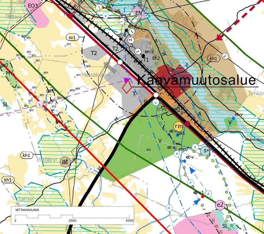 . Kaavan tavoitteet Kaavan tavoitteena on osoittaa SATbioGAS Oy:n tarvitsema yli 4 ha laajuinen teollisuus- ja varastotontti.