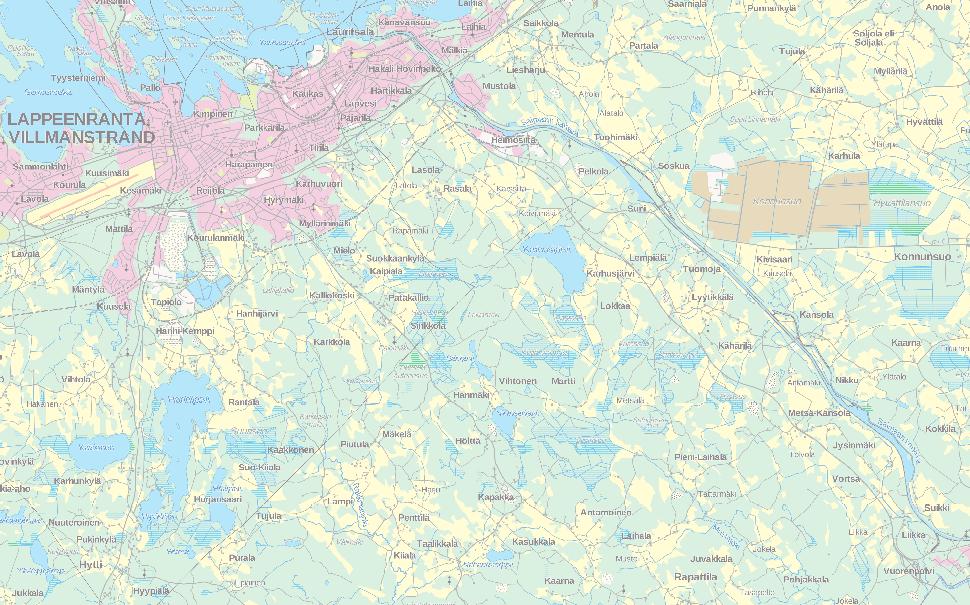 Suunnittelualue sijaitsee Nuijamaan Liikan kylässä valtatie 13 varressa.