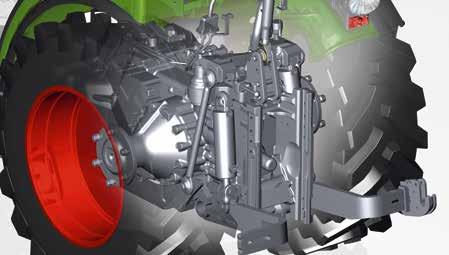 Tehokas hydrauliikka Fendt 200 Vario V/F/P mallien varustukseen kuuluu kuormantunteva hydrauliikkajärjestelmä (Load- Sensing).