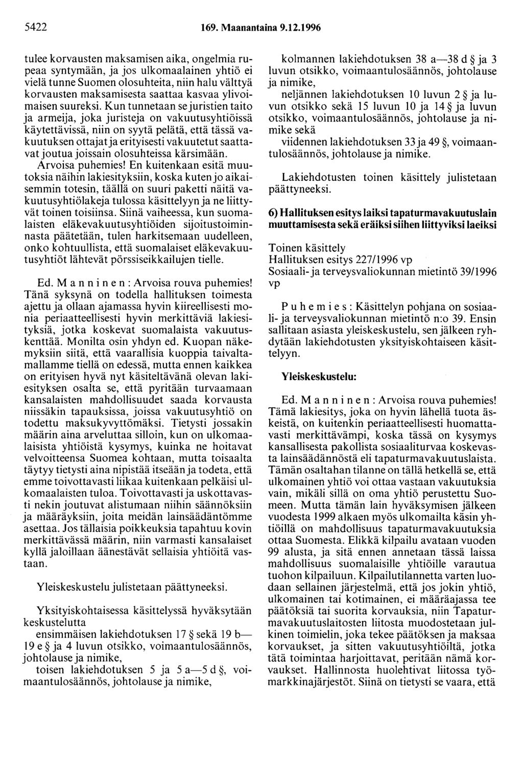 5422 169. Maanantaina 9.12.