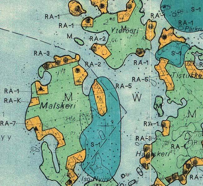 Rantayleiskaava 1994 laaditussa Merikarvian rantayleiskaavassa