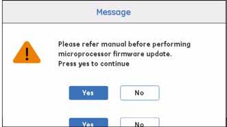 3 Huoltotoimenpiteet 3.14 System 3.14.1 Firmware update 3 Valitse Microprocessor firmware update.