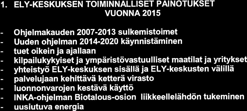 MAATALOUDEN JA MAASEUDUN KEHITTÄMISEN TEHTÄVISSÄ 1.