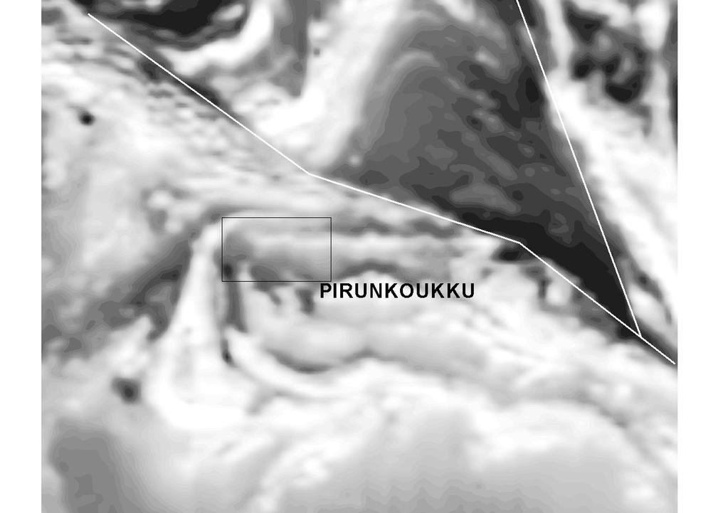 5 TUTKIMUSTULOKSET Alueen geologiasta Pihtiputaan Pirunkoukun alue sijaitsee kohdassa, missä Raahe-Laatokka vyöhykkeen suuntainen päähiertovyöhyke haarautuu toisaalta pohjoiseen jatkuvaan hiertoon ja