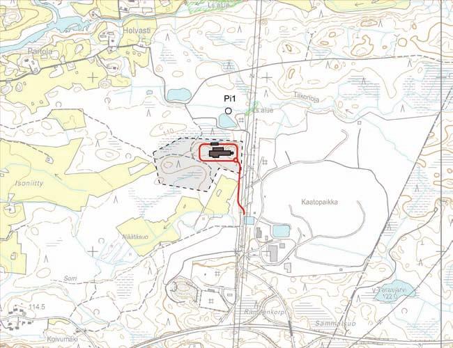 102 Tarastenjärvi (VE 4a) Laitosalue sijaitsee olemassa olevan Tarastenjärven jätteenkäsittelykeskuksen läheisyydessä rakentamattomalla metsämaalla.