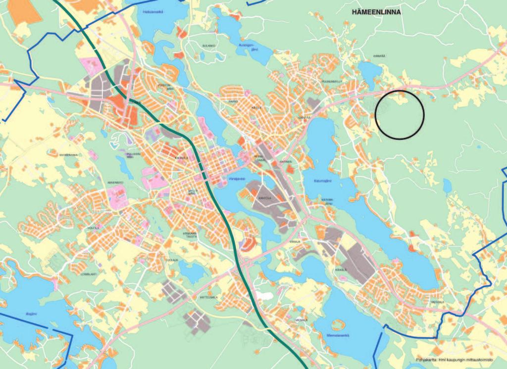 kaupunginosa Hakija / Aloite Asemakaavan tarkoitus Hämeenlinnan kaupunki Alueelle on tarkoitus toteuttaa uusi pientalovaltainen asuntoalue.