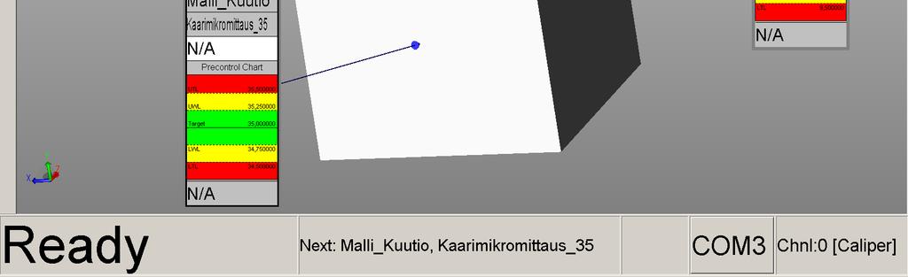 kohdentaa. Callout Managerissa mittaus muuttuu hyväksytyksi.