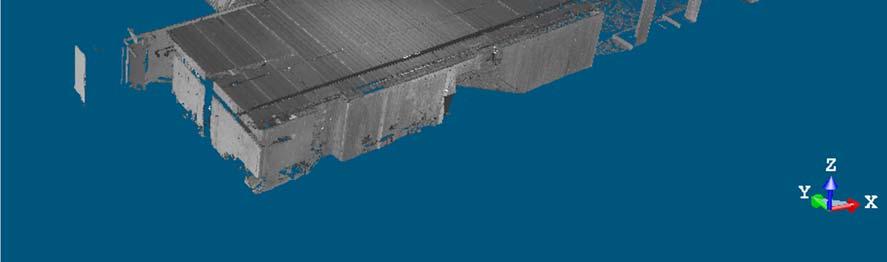 Z+F Laser Control -ohjelmalla käsitelty aineisto avattiin Trimble RealWorks Survey Advanced -ohjelmalla ja ensimmäisenä toimenpiteenä pistepilvi ositettiin eli jaettiin pienempiin osiin Segmentation