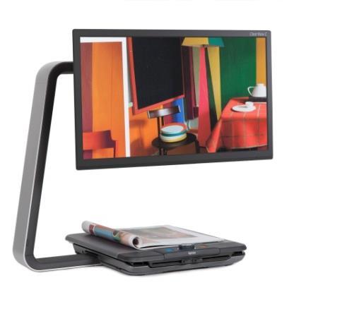 1. Näyttö 2. Lukupöytä 3. C-muotoinen runko 4. Ohjain 5. X & Y jarrut 6. Kahva 7. Päävirtakatkaisin 8. Kamera 9. HDMI ulos 10. HDMI sisään 11. Power ulos 12. Power sisään 13.