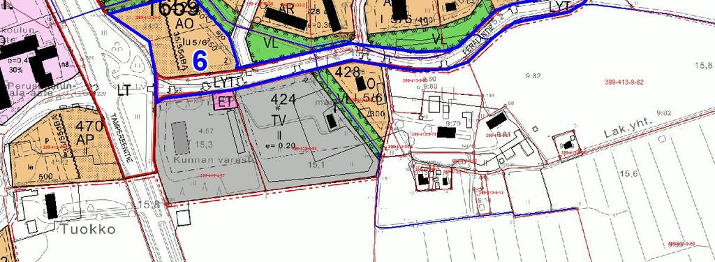 Maanomistajana yksityinen maanomistaja, lisäksi Peräläntie on yleisen tien