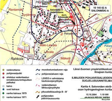 2 Ympäristönsuojelu ja ympäristöhäiriöt Alue sijaitsee Salonmäen pohjavesialueen
