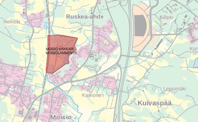 SUUNNITTELUKOHDE 5 1 SUUNNITTELUKOHDE Moisio-Hakkarin Moisiolammentien suunnittelualue sijaitsee noin viisi kilometriä Lempäälän keskustaajamasta pohjoiseen.