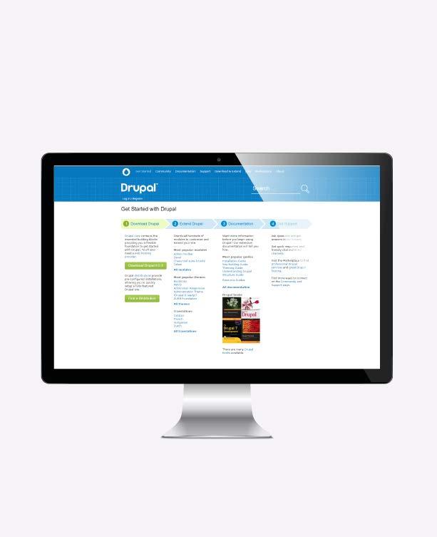 4. Julkaisujärjestelmä/alusta Monimutkaiset nettisivut Drupal -alustalla Suosittelemme Drupalia ennen kaikkea yritykselle, jolla on tarve jakaa nettisivustonsa sisältöä eri käyttäjäoikeuksien