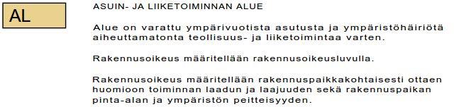 Rantaosayleiskaavan kaavamerkintöjä ja määräyksiä ovat mm. seuraavat: 7.1.