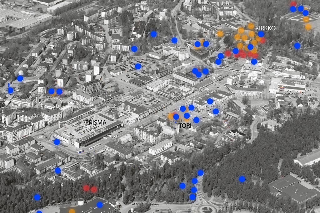 YHTEENVETO YHTEENVETO Kioskien avulla saatiin paljon tietoa keskustassa asioivien ajatuksista.
