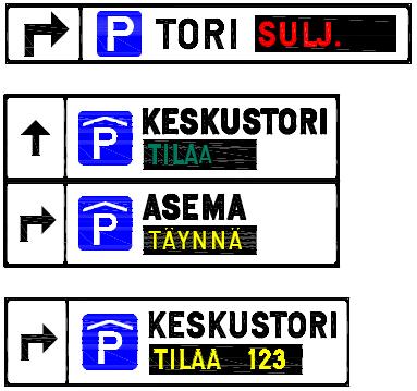 ) Tällä hetkellä käytössä olevia pysäköinnin opastusmerkkejä, jotka eroavat Tiehallinnon ohjeistuksesta, saa käyttää vuoden 2013 loppuun (Liikenne- ja viestintäministeriön asetus 962/2008, 22. ).