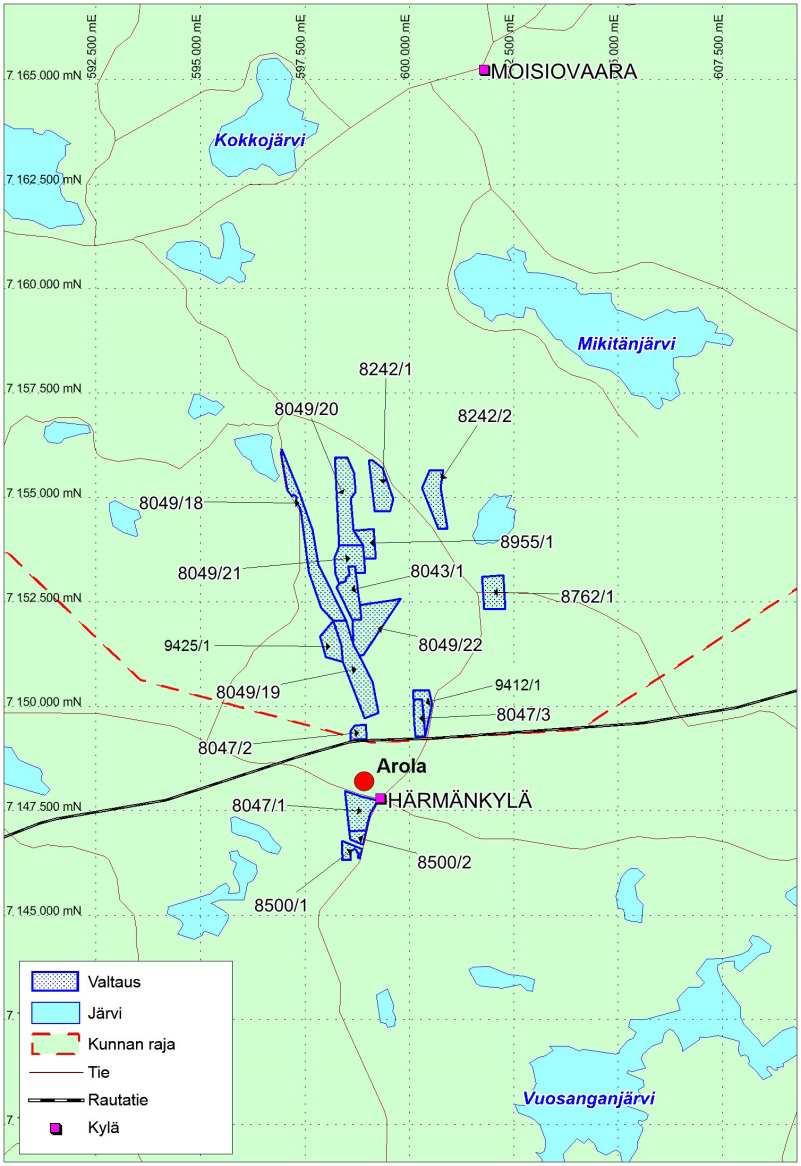 1. JOHDANTO ALTONA MINING LTD/KUHMO METALS OY Tämä on Kuhmo Metals Oy:n tutkimustyöselostus nikkeliin liittyvästä malminetsinnästä Antinaho, Arola South, Karhujärvi, Kelosuo, Kelosuo East, Kelosuo