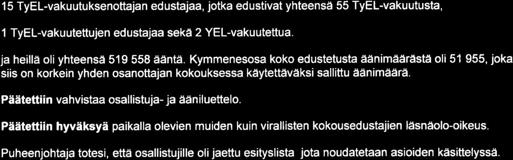2017 kutsu vrsinisen yhtiökokouksen koolle 6.4.2017. Viimeinen ilmoittutumispivä o\i3.4.2017. Kokouskutsu julkistiin yhtiön internetsivuill j Helsingin Snomiss 10.3.2017. Todettiin kokous lillisesti koolle kutsutuksij vrsinisen yhtiökokouksen päätösvltiseksi käsittelemään kokouskutsuss minitut sit.