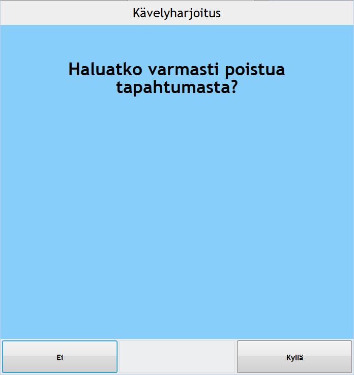 Tapahtuman tehtäviä pääsee eteen- ja taaksepäin alareunan keskimmäisellä ja oikealla painikkeella.