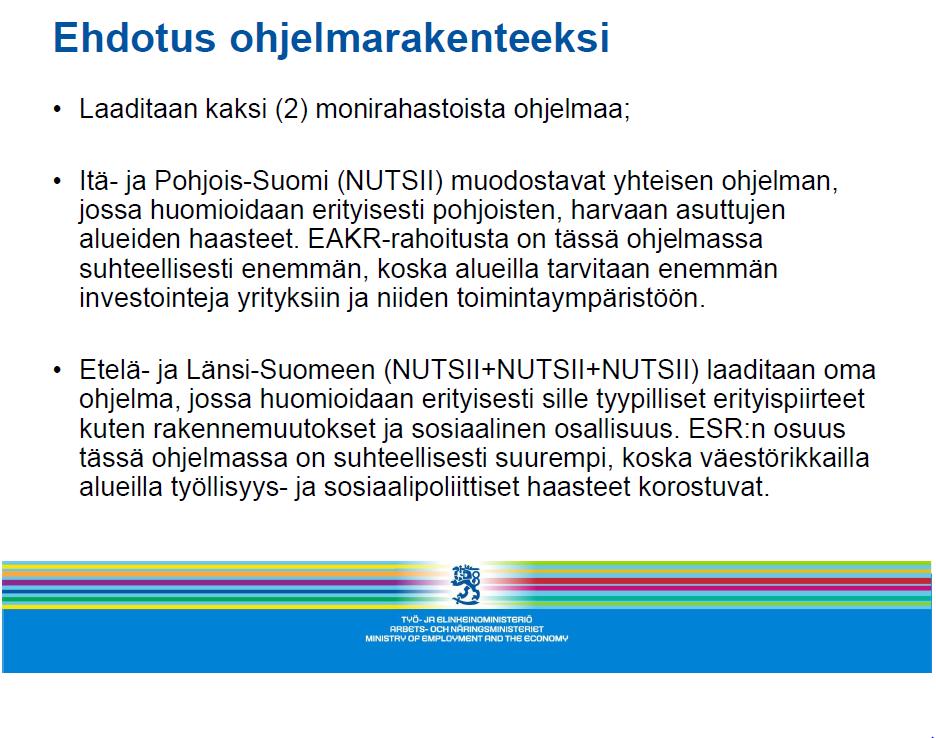 TEM:n pohjaehdotus keskustelulle