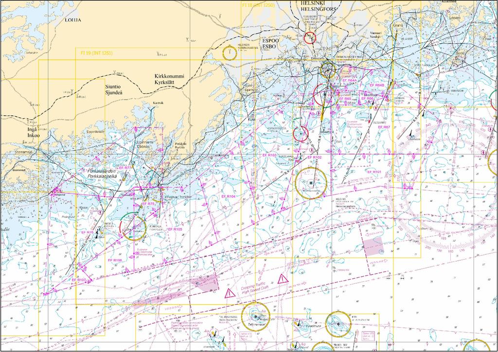 EF R76 Uusi ampuma-alue välille: Nytt skjutområde mellan New firing practice area (1) 59 44.95'N 23 59.067'E (2) 59 56.00'N 24 00.817'E (3) 59 55.367'N 24 15.517'E (4) 59 56.517'N 24 18.