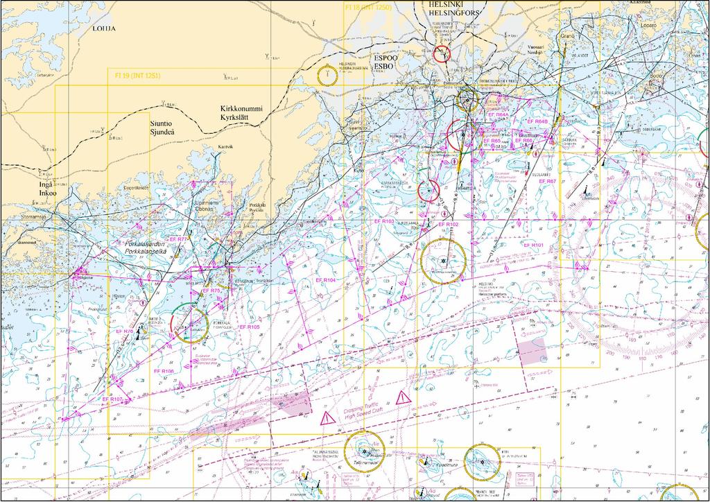 EF R76 Uusi ampuma-alue välille: Nytt skjutområde mellan New firing practice area (1) 59 44.95'N 23 59.067'E (2) 59 56.00'N 24 00.817'E (3) 59 55.367'N 24 15.517'E (4) 59 56.517'N 24 18.