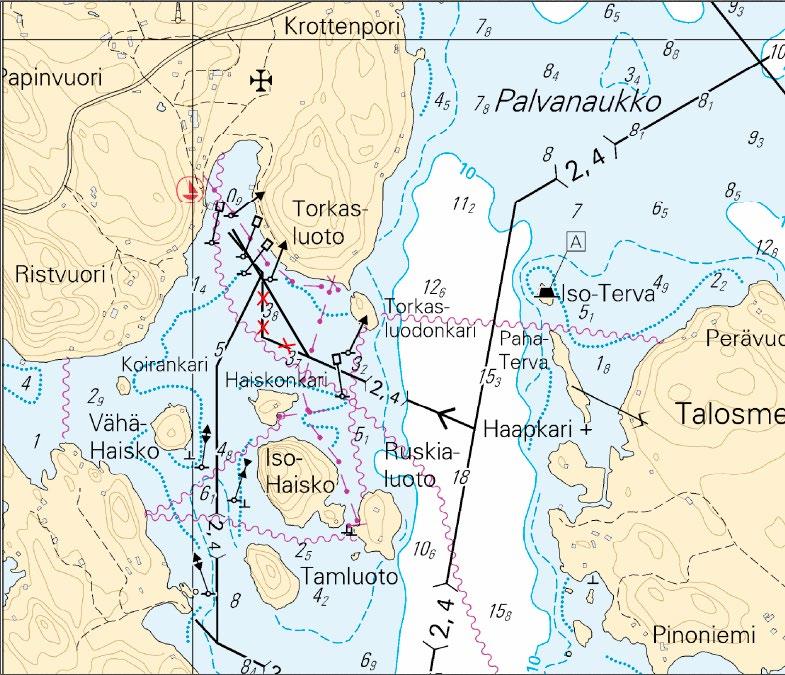 Ei merikartan mittakaavassa - Inte i sjökortets skala - Not to scale of chart ( FTA, Turku/Åbo 2016 )