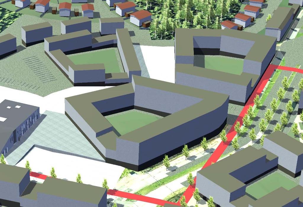 jatkoa - ASUINKERROSTALOJEN KORTTELIALUEET (AK) Ylin kerros Kattomuoto liittyy osaksi rakennuksen arkkitehtuuria ja mahdollistaa teknisten tilojen integroimisen osaksi rakennusmassaa.