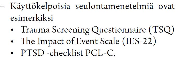 020817 Traumaperäinen stressihäiriö http://www.ebm-guidelines.