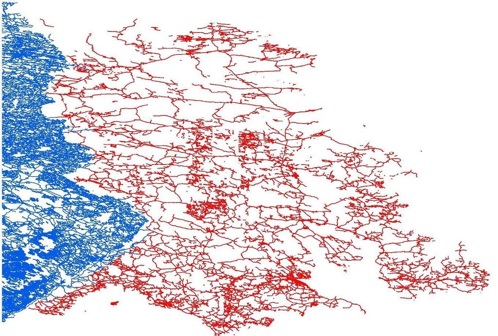 Teiden tiheys Suomessa