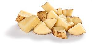 Potatis, antioxidationsmedel Soveltuu parhaiten perunamuusiin, sose keittojen natriumdisulfit (E223). ja leivonnan raaka-aineeksi. Bör sköljas i kallt vatten före användning, noin 35 minuuttia.