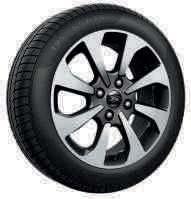 FORD FIESTA Renkaat ja vanteet 15" 5-puolainen Sparkle Silver