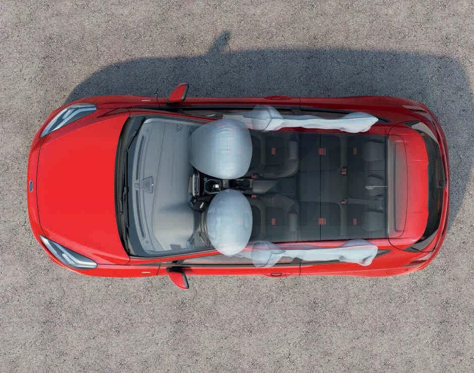 FORD FIESTA Turvallisuus ja suojaus Vakiovaruste Valinnaisvaruste, lisämaksua vastaan Osana valinnaisvarustepakettia, lisämaksua vastaan. 1) Turvavaruste, 2) Kuljettajaa avustava toiminto.